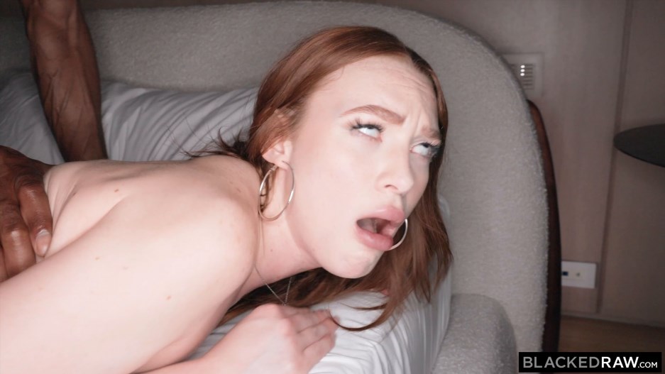 Blacked Raw with Harley Love in Petite Redhead Sneaks In BF For Late Night BBC